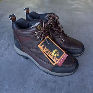 Ariat ATS Leather Lace Up Work Boots Womens Size 7.5 Oil Slip Resist Utility New